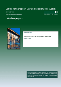 The Impact of the EU on Equal Pay in Ireland