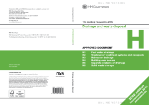 Approved Document H - Drainage and Waste