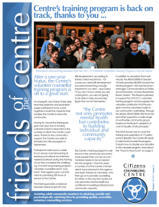 Issue 5 - Winter 11/12 - Citizens' Counselling Centre