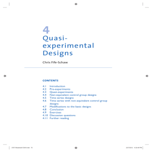 Quasi- experimental Designs