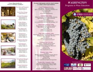 Washington Programs in Wine Education Brochure