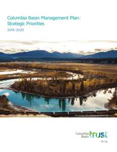 Columbia Basin Management Plan: Strategic Priorities