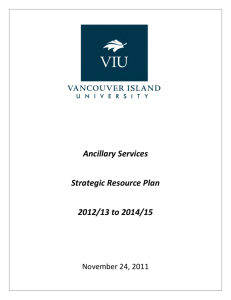Ancillary Services Strategic Resource Plan 2012/13 to 2014/15
