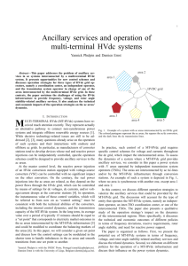 Ancillary services and operation of multi-terminal HVdc systems
