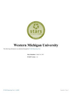 Western Michigan University STARS Snapshot