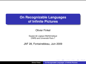 On Recognizable Languages of Infinite Pictures