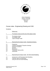 Course notes - Engineering Drawing and CAD.