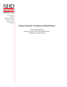 Poetry from the Trenches of World War I