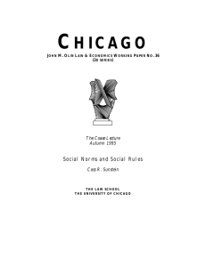 Social Norms and Social Roles - University of Chicago Law School