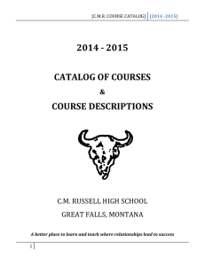 2015 catalog of courses course descriptions
