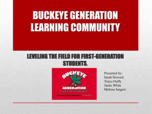 BUCKEYE GENERATION LEARNING COMMUNITY