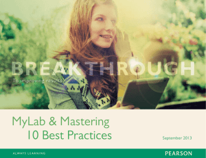 MyLab & Mastering 10 Best Practices