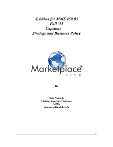MMS 450.03 - Markets & Management Studies
