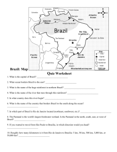 Brazil: Map Quiz Worksheet