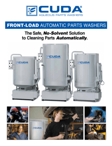 Front-Load AutomAtic PArts WAshers