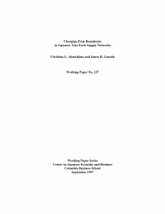 Changing firm boundaries in Japanese auto parts supply networks