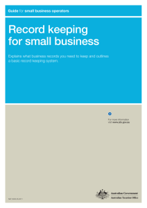 Record keeping for small business