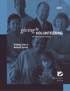 Giving and Volunteering in the United States