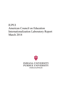 Read IUPUI's ACE Full Report - Office of International Affairs