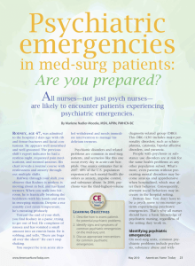Psychiatric emergencies in med-surg patients