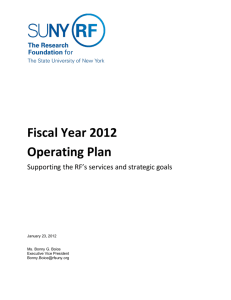 FY 2011-2012 Operating Plan