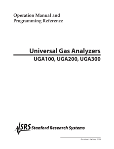 Universal Gas Analyzers - Stanford Research Systems