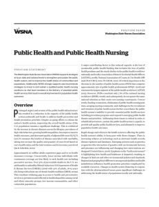 Public Health and Public Health Nursing