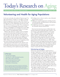 Volunteering and Health for Aging Populations