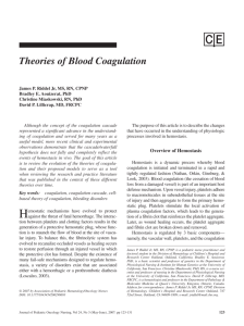 Theories of Blood Coagulation - Association of Pediatric