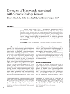 Disorders of Hemostasis Associated with Chronic Kidney