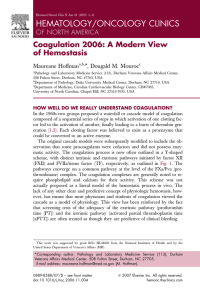 Coagulation 2006: A Modern View of Hemostasis