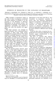 Evidence of Hemolysis in the Initiation of Hemostasis