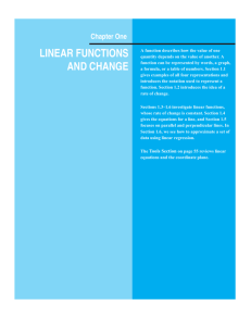 linear functions and change - Harvard Mathematics Department