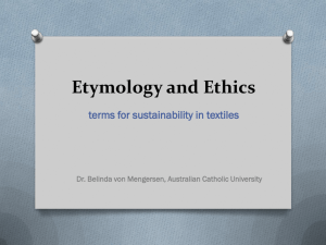 Etymology and Ethics