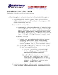 Internal Revenue Code Section 274(e)(4)
