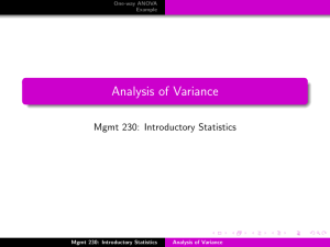 Analysis of Variance