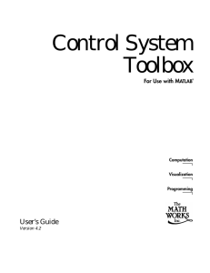 Control System Toolbox User's Guide - LAR-DEIS