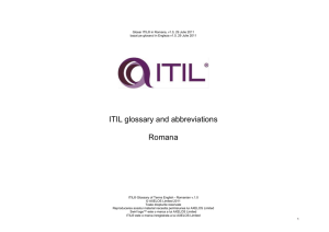 ITIL glossary and abbreviations Romana