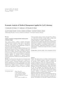 Economic Analysis of Medical Management Applied for