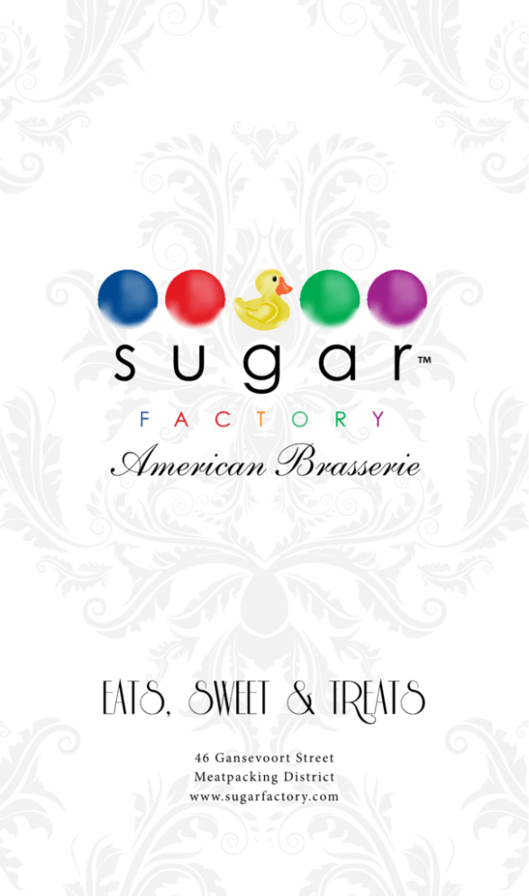 Menu - Sugar Factory