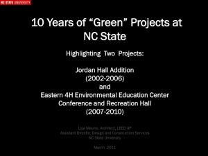 10 Years of “Green” Projects at NC State