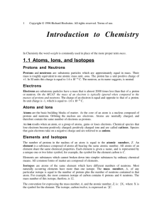 Introduction to Chemistry