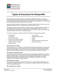 Types of Insurance for Nonprofits - Nonprofits Insurance Alliance