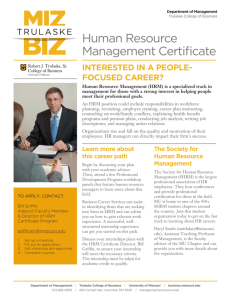 Human Resource Management Certificate