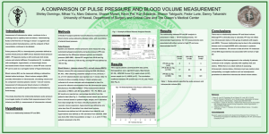 A Comparison of Pulse Pressure and Blood Volume