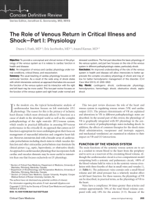 The Role of Venous Return in Critical Illness and Shock