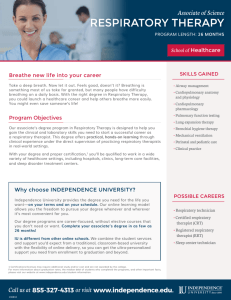respiratory therapy - Independence University