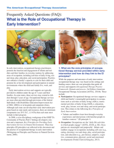 (FAQ): What is the Role of Occupational Therapy in Early Intervention?