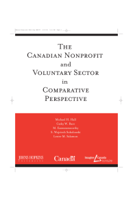 The Canadian Nonprofit and Voluntary Sector in