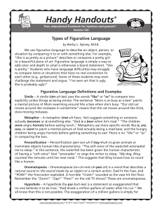 Handy Handouts® Types of Figurative Language